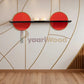 Modern Dual Disk Wall Shelf (Red & Black)
