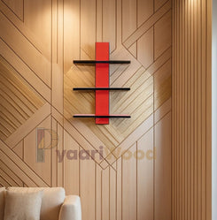 Modern Minimalist Wall Shelf (Red & Black)