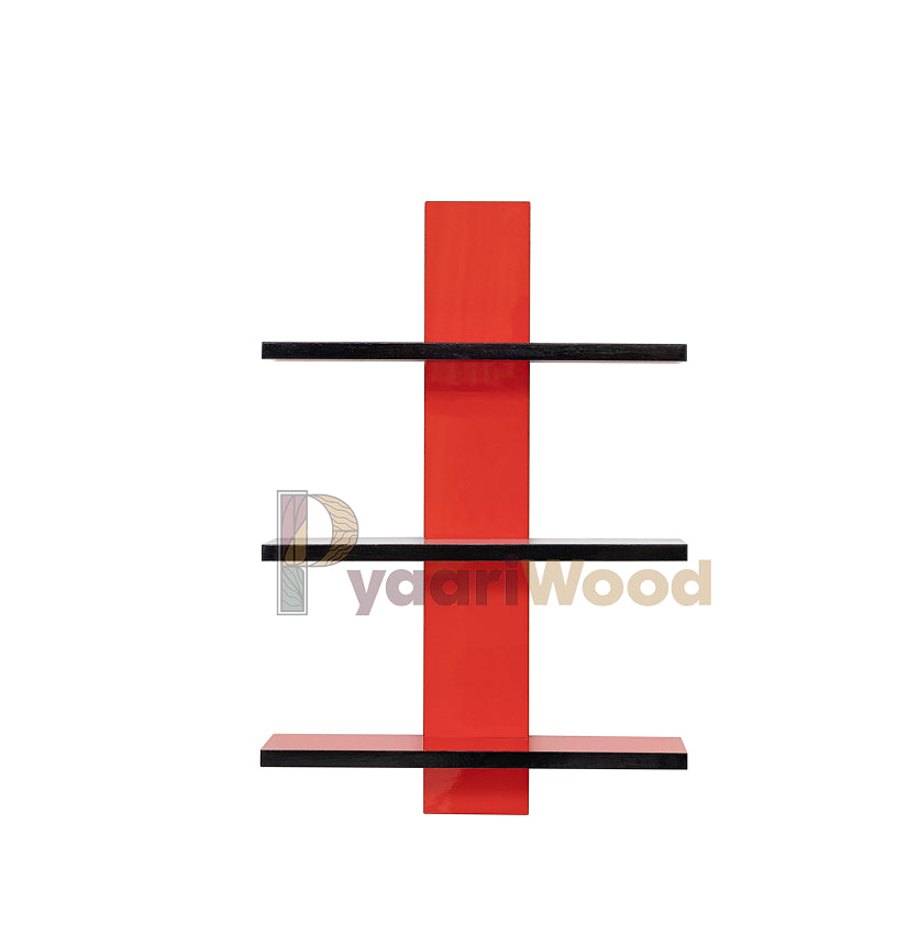 Modern Minimalist Wall Shelf (Red & Black)