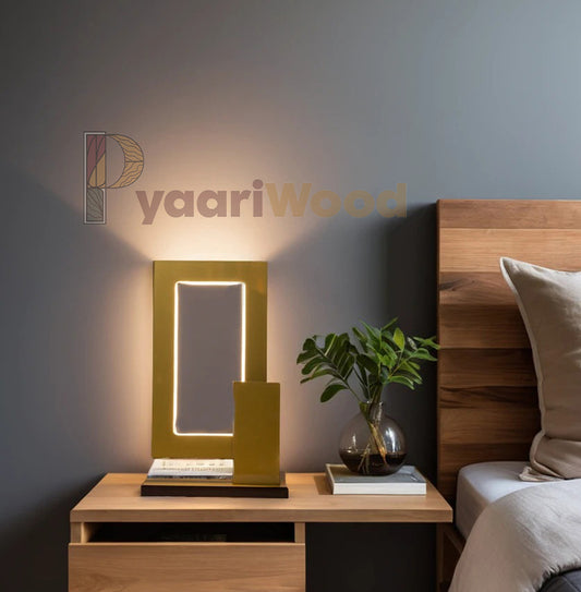 Modern Wooden Table Study Lamp (Brown)