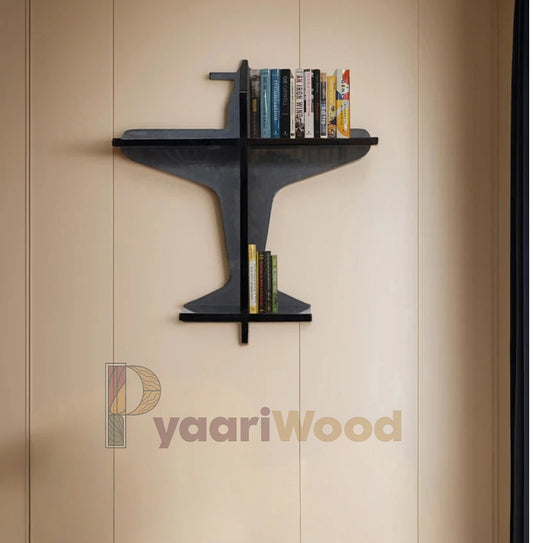 Modern Wall-Mounted Airplane Bookshelf